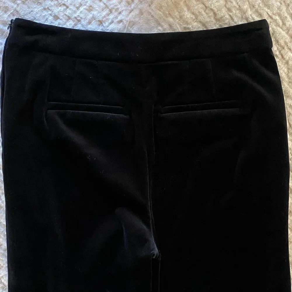 Black Velvet Flare Pants - Picture 5 of 9